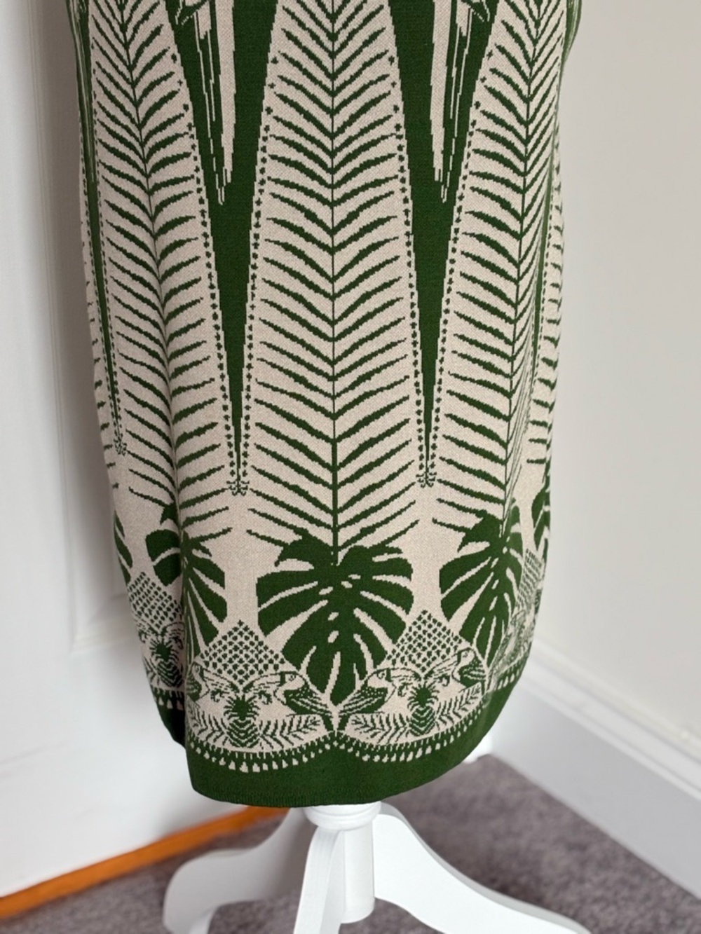 FARM Rio Green and Cream Macaw Knit Midi Dress - Picture 4 of 7